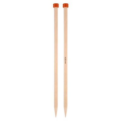 KnitPro Basix Birch: Knitting Pins: Single-Ended: 30cm x 10.00mm