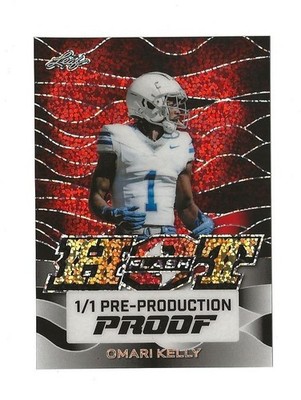 2024 Leaf Flash Football OMARI KELLY Hot Flash Pre-Production Proof RC #1/1