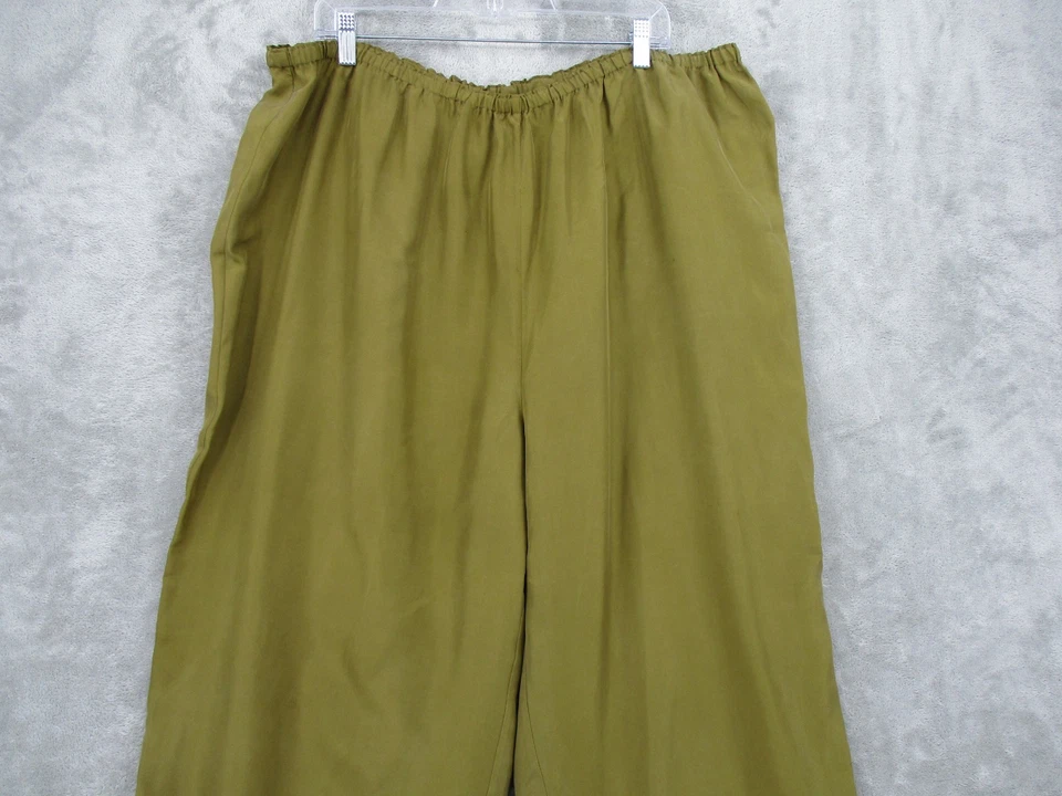 Pantalones Sutton Studio 2X Seda Pierna Ancha Lagenlook Minimalista Boho Ligeros Nuevos Foto 3 de 4