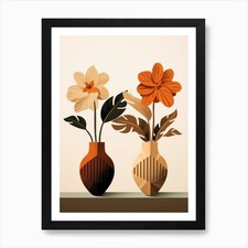 Vases With Flowers 1 Art Print Framed Wall Art Poster Canvas Print Picture
