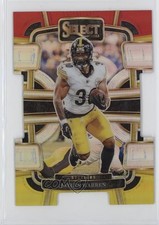 2023 Panini Select Concourse Red & Yellow Prizm Die-Cut Jaylen Warren #82 3n1