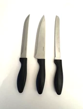 Three Chefmate Long Knives - Carver, Bread &  Chef