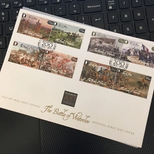 GB Isle of Man 2015 THE BATTLE OF WATERLOO 1815 FDC First Day Cover U/A F/V £6.6