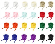 12 Pairs 47" Flat Satin Ribbon Shoelaces Colorful Flat Shoe Laces for Men Women