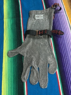 US Mesh Stainless Steel Mesh Gloves Spring Closure Left Hand UMG15750-M Medium
