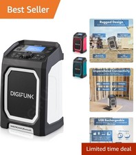 Rugged Outdoor Radio | 5000mAh Battery | Bluetooth & AUX | Work Site Essential