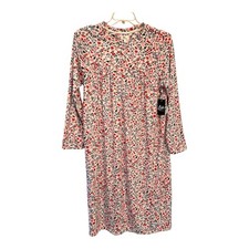 NWT Women's ARIA Sz Large Floral Velvety Fleece Gown Nightgown Soft Warm Flowy