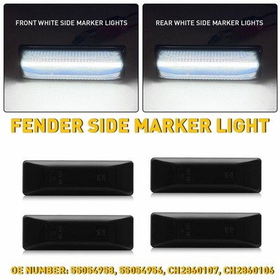 4x Smoked LED Side Marker Lights For 1994 95-2001 Dodge Ram 1500 2500 3500 EOOH