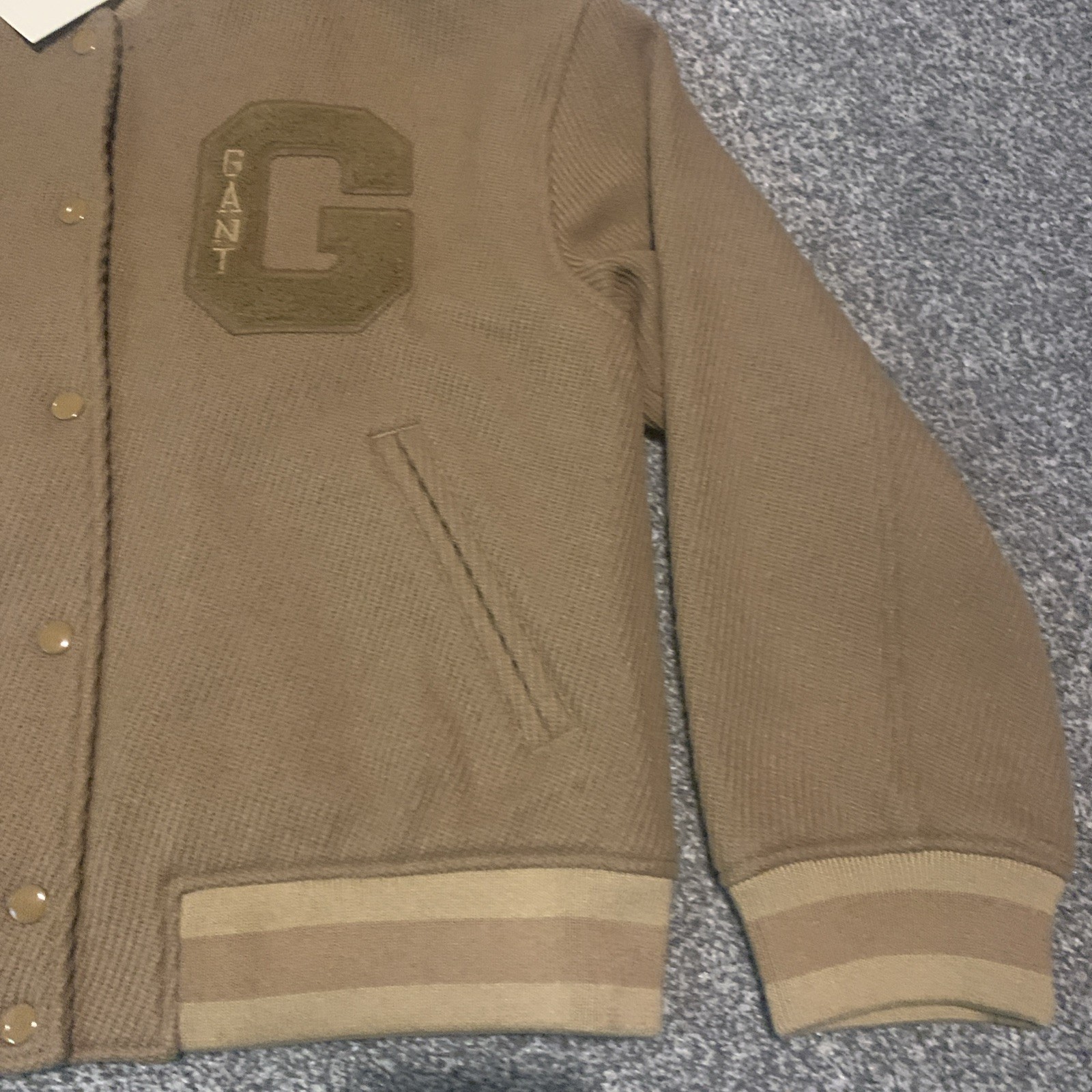 Gant Wool & Twill Varsity Jacket Women’s Size Medium BNWT Relaxed Fit RRP £320 image 4