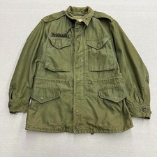 Vintage US Army M65 Field Jacket OG-107 Vietnam Era Small Short Name Patch