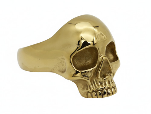 Small Gold Skull Ring – Unisex 18k Gold Plated Stainless Steel Unisex 26