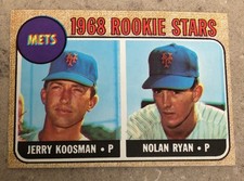1968 Topps-1968 Rookie Stars Nolan Ryan, Jerry Koosman #177 (RC)..ORIGINAL CARD