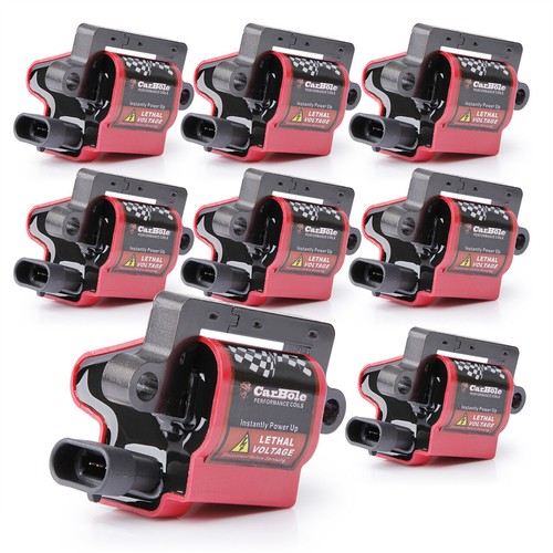 8pcs Square Ignition Coils & Spark Plug Wire Kits for Chevy Silverado GMC Sierra - Picture 5 of 14