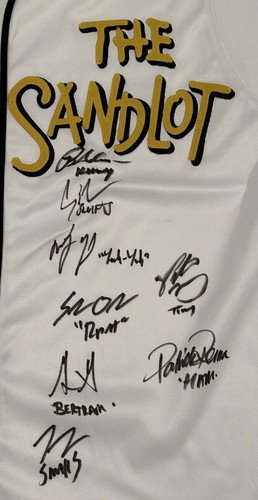 The Sandlot Movie Autograph Signed By 8 Cast Members Jersey Inscribed PSA - Picture 2 of 5