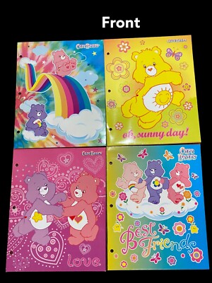 4 Vintage Care Bears Folders 2006