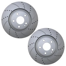 Bison Performance Pair Front Drilled Coat 320mm Brake Rotors for QX30 C117 X156