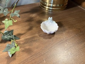 VINTAGE TRINKET or SALT with ROSEBUD
