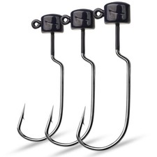 25pcs Lead Mushroom Head Ned Rig Shroom Jig Heads Weedless EWG Hook Fishing Lure