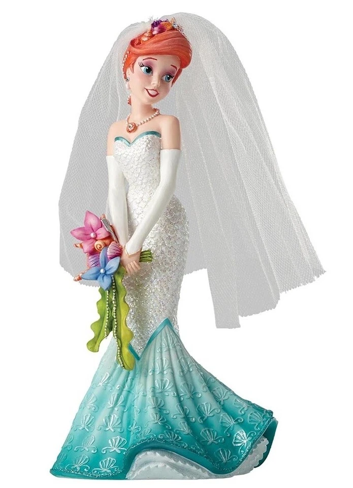 Disney Showcase Enesco Couture de Force Ariel Figura Sposa Matrimonio. RARO - Immagine 4 di 4