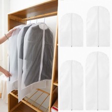 Clothes Bag Hanging Dust Cover Zipper Transparent Thickened Washable Reusable