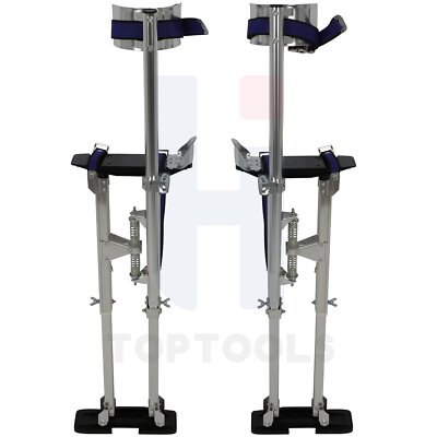 Adjustable Drywall Stilts 18-30 Inch Aluminum Silver Tool For Painting Cosplay