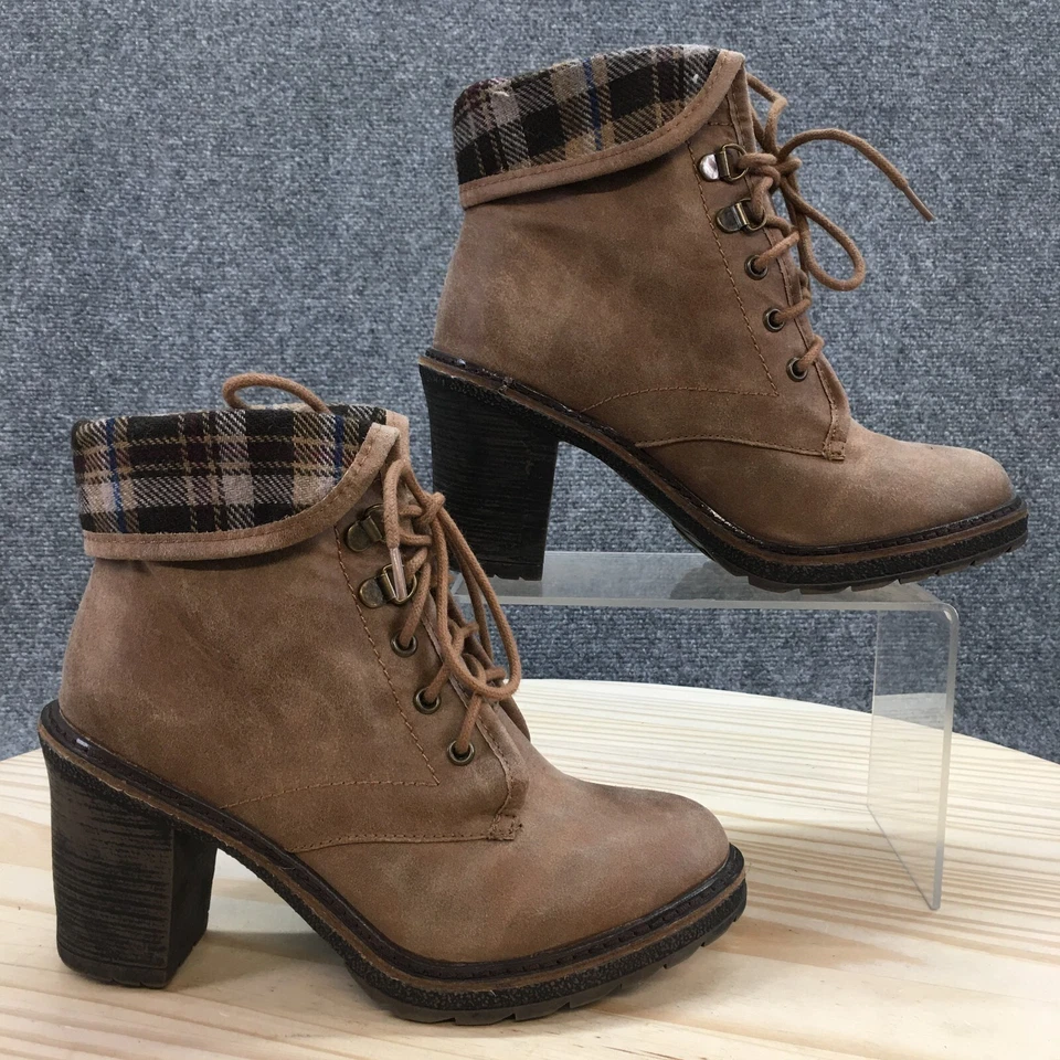 Белые горные ботинки женские 6 M Jay Jay на шнуровке каблуки ботинок коричневая ткань - Изображение 2 из 4