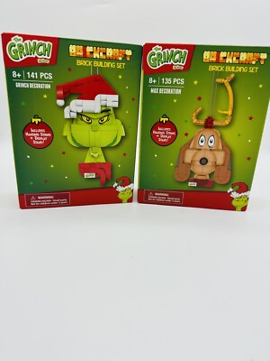 Dr. Seuss Brickcraft The Grinch & Max Brick Building Set Grinch Decoration & Max