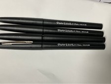 Paper Mate Flair Felt Tip Pens, Medium Point 0.7mm , Black, 4 Count NEW 