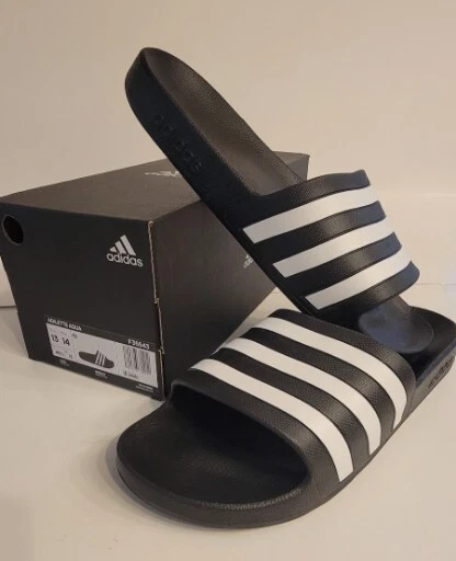 Adidas Adilette Aqua Nero Uomo Donna Estivo Sandalo Slip On Slides FY8154