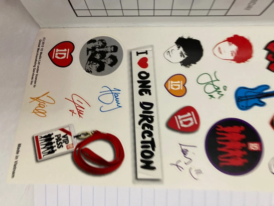 I Love One Direction Notebook 1D - Harry Styles - New with Stickers 2013 - Image 2 of 4