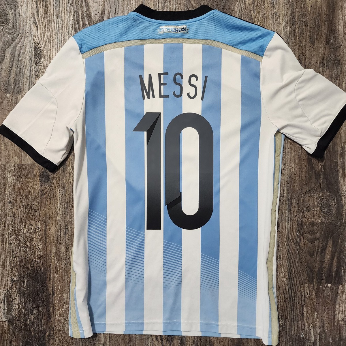 ウェア 14's World Cup Argentina Home Game SH 2014 Adidas Argentina Home Soccer Jersey Lionel Messi Kids