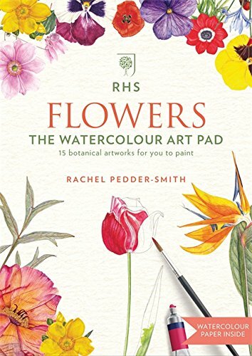 RHS Flowers The Watercolour Art Pad By Rachel Pedder-Smith