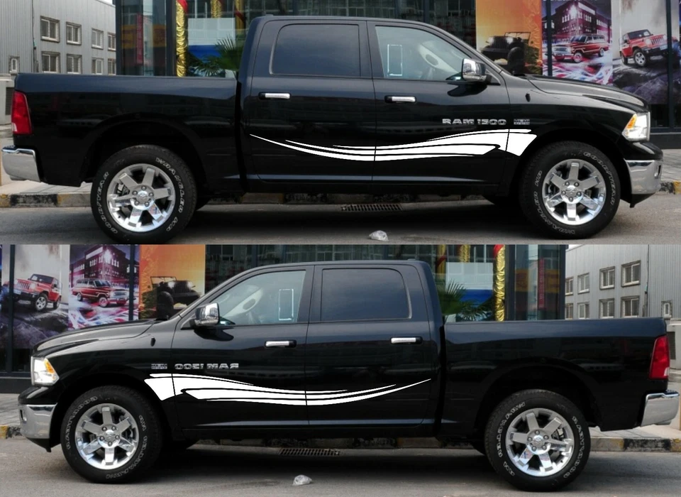 For Dodge Ram 1500 2500 Vinyl Decal Sticker Graphics Sport Side Door x2 - Image 2 of 4