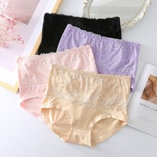 3pcs Women Seamless High Waist Briefs Full Coverage Tummy Control Panties Shaper