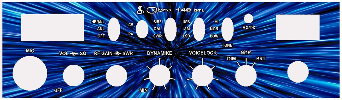 Cobra 148 GTL Front Mic Face Plate Decal CB Radio any Design/Color