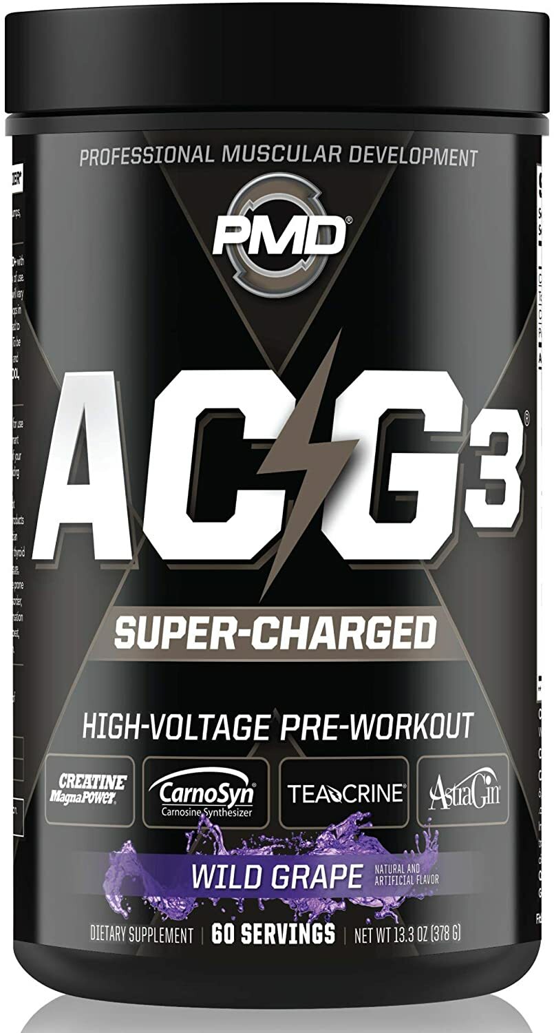 ACG3 Supercharged Pre Workout Drink MixGrape (60 Servings) eBay