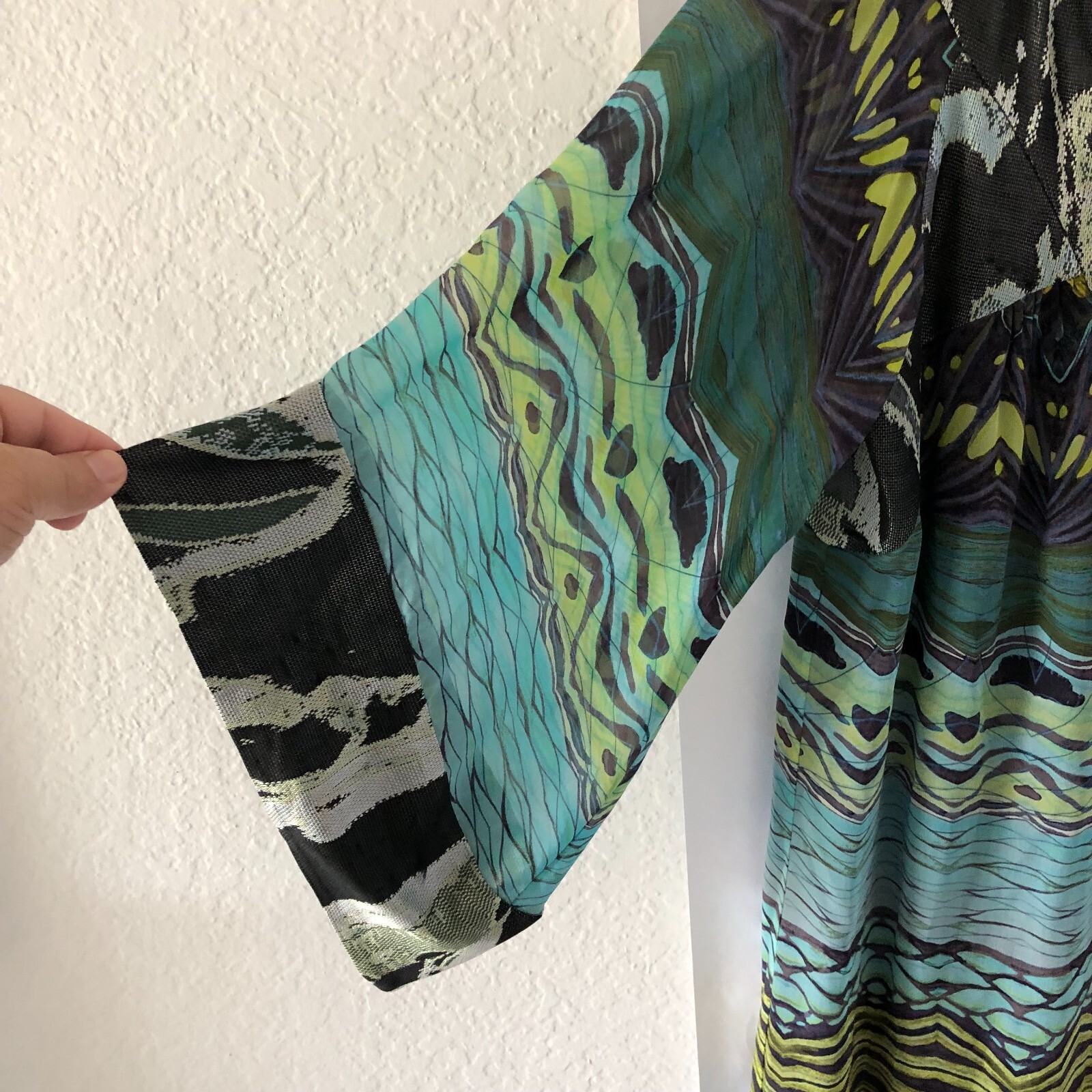 Tunique Longue Diane Von Furstenberg - Soie Multicolore Rayée - Taille S - Neuve Étiquetée