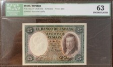 Pmg Icg Pgcs 25 pesetas 1931 plancha lujo sin circular
