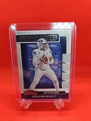 ZACH WILSON 2021 Panini Contenders SCHOOL COLORS Insert #11 BYU Jets