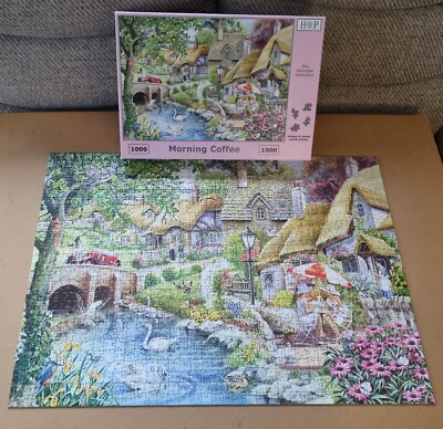 1000-teiliges Puzzle namens MORNING COFFEE, von THOP, OAKRIDGE COLLECTION. 