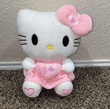 Nice 11 HELLO KITTY Pink and White Love Plush