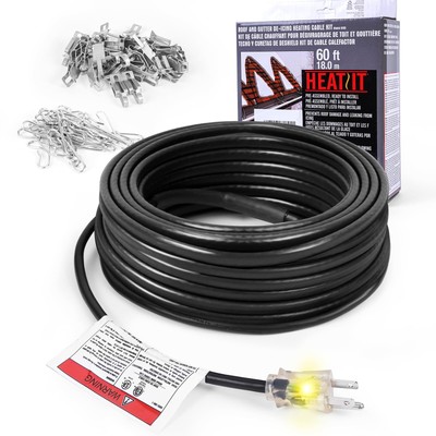 HIRD 100 feet 5 Watts Per Foot Roof & Gutter Snow De-Icing Cable