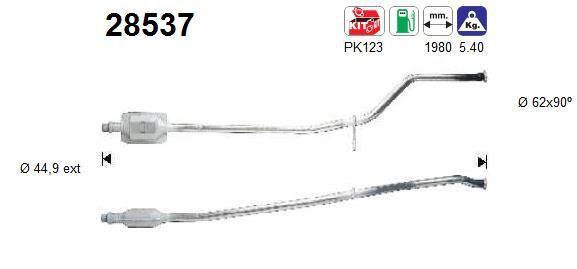 AS Katalysator Passend FüR Peugeot 206 SchräGheck 2A/C 1.4I 1.1I 28537-image