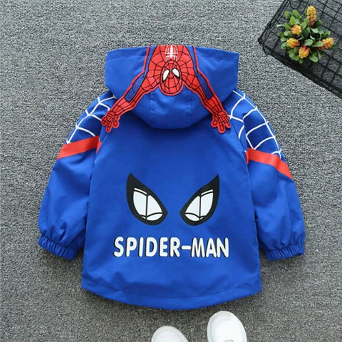 Spiderman Windbreaker Jacket Boys Childrens Hooded Thin Jacket Christmas Gifts - Picture 22 of 31