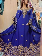 Hand Work Dubai Farasha Kaftan Gown SALE Eid Abaya Long Moroccan Dress Stylish