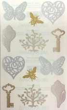 Mrs Grossman`s LASER ACCENTS Paper Whisper Stickers  Full Sheet 2004 