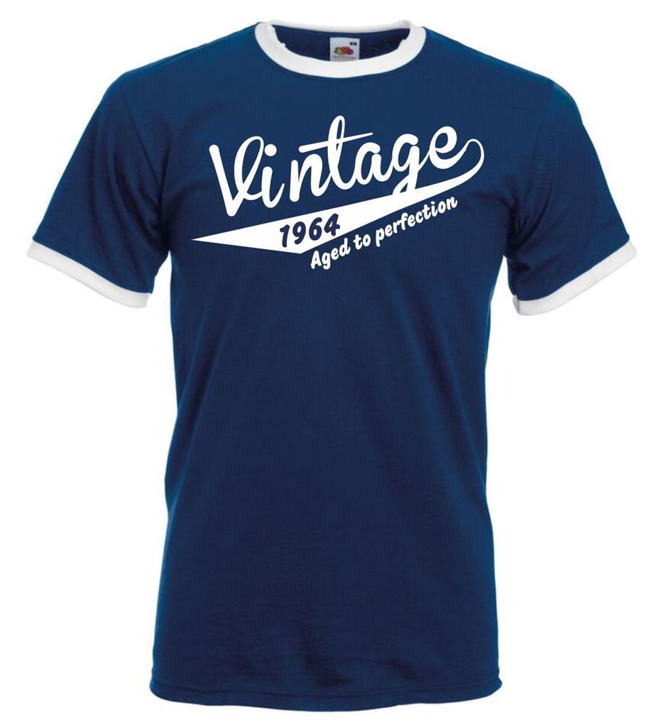 ALTRA T shirt Ringer da uomo 18° 80° compleanno regalo vintage retrò a contrasto