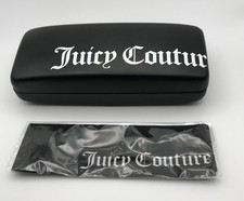 New Authentic Juicy Couture Medium Black Glasses Case Cleaning Cloth