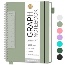 AHGXG Graph Paper Notebook - Spiral Notebook 8.5" x 11", A4 Large Graph Noteb...