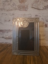 Charles Rennie Mackintosh Photo Picture Frame Pewter Glasgow Rose Art Nouveau